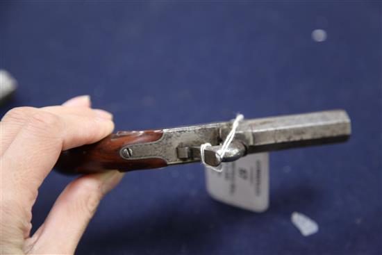 A pair of early 19th century steel boxlock pocket pistols, 6in.